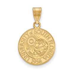 14k Gold Plated Silver South Florida Medium Crest Pendant