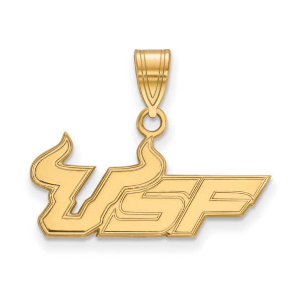 14k Gold Plated Silver South Florida Medium 'USF' Pendant