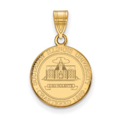 14k Gold Plated Silver Southern Illinois U. Med Crest Pendant