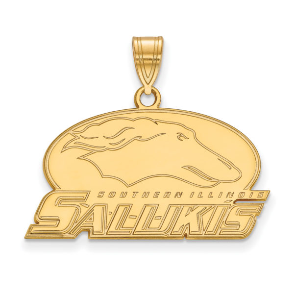 14k Gold Plated Silver Southern Illinois U. Medium Pendant