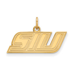 14k Gold Plated Silver Southern Illinois U. XS (Tiny) 'SIU' Charm