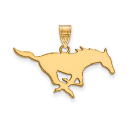 14k Gold Plated Silver Southern Methodist U. Large Pendant