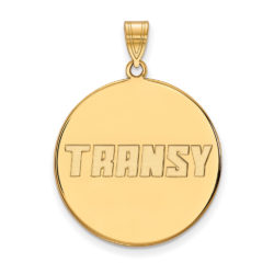 14k Gold Plated Silver Transylvania U. XL Disc Pendant