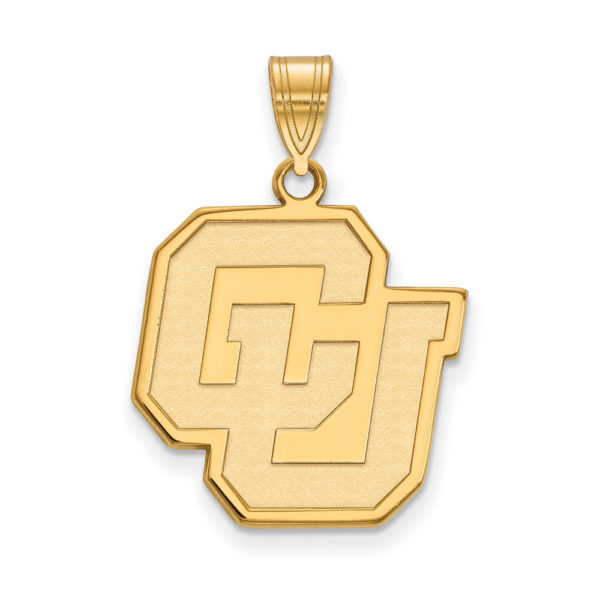 14k Gold Plated Silver U. of Colorado Large Pendant