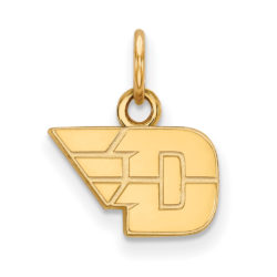 14k Gold Plated Silver U. of Dayton XS (Tiny) Charm or Pendant