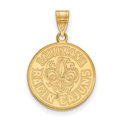 14k Gold Plated Silver U. of Louisiana at Lafayette Large Pendant