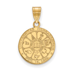 14k Gold Plated Silver U. of Nebraska Medium Crest Pendant