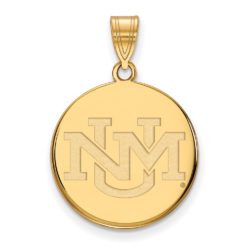 14k Gold Plated Silver U. of New Mexico Large Pendant