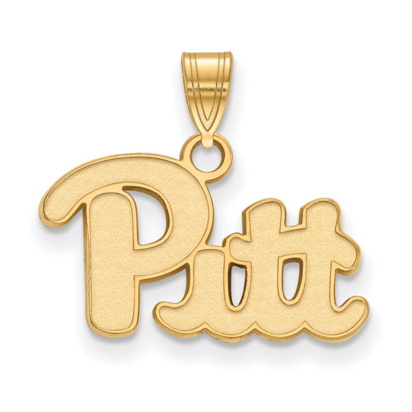 14k Gold Plated Silver U. of Pittsburgh Small 'Pitt' Pendant