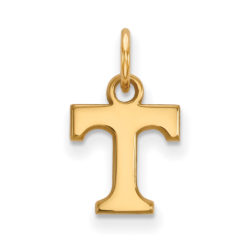 14k Gold Plated Silver U. of Tennessee XS (Tiny) Initial T Charm