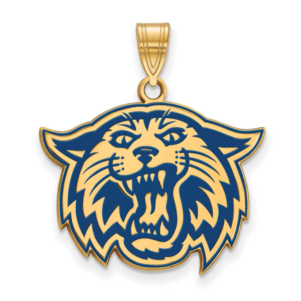 14k Gold Plated Silver Villanova U. Large Enamel Mascot Pendant