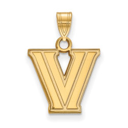 14k Gold Plated Silver Villanova Univ. Small Logo Pendant