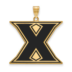 14k Gold Plated Silver Xavier U. XL Enamel 'X' Pendant