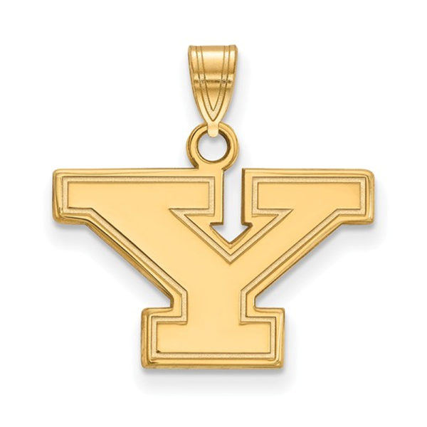 14k Gold Plated Silver Youngstown State Small Initial Y Pendant