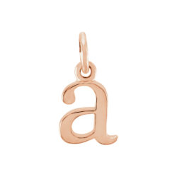 14k Rose Gold, Abbey Collection, Small Lower Case Initial a Charm