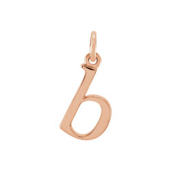 14k Rose Gold, Abbey Collection, Small Lower Case Initial b Charm