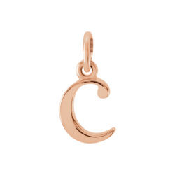 14k Rose Gold, Abbey Collection, Small Lower Case Initial c Charm