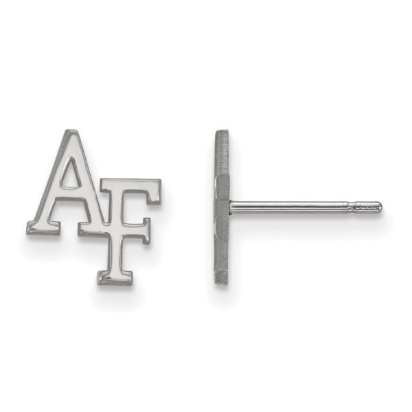 14k White Gold Air force Academy XS (Tiny) Post Earrings