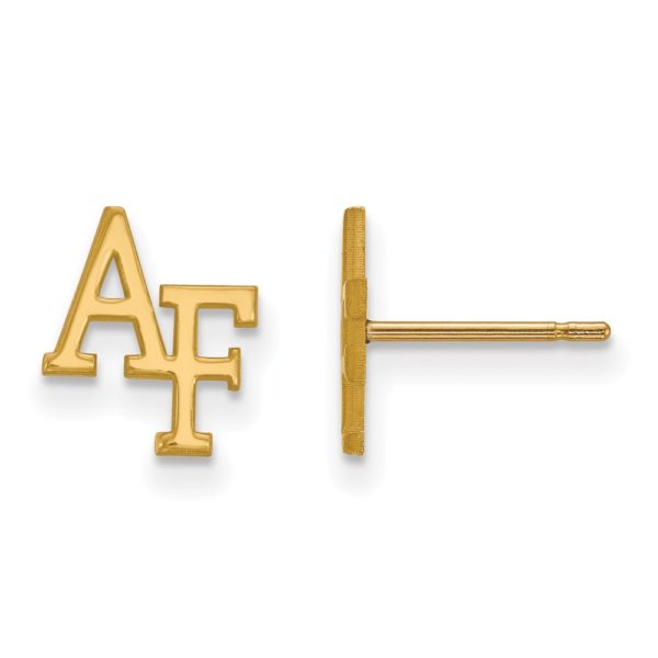 14k Yellow Gold Air force Academy XS (Tiny) Post Earrings