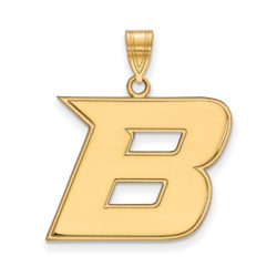 14k Yellow Gold Boise State Large Initial B Pendant