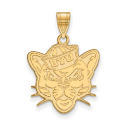 14k Yellow Gold Brigham Young U Large Mascot Pendant