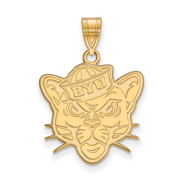 14k Yellow Gold Brigham Young U Large Mascot Pendant