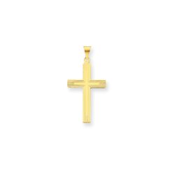 14k Yellow Gold, Casted, Latin Cross Pendant