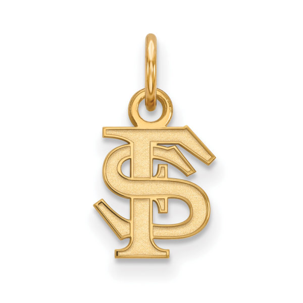 14k Yellow Gold Florida State XS (Tiny) 'FS' Charm or Pendant