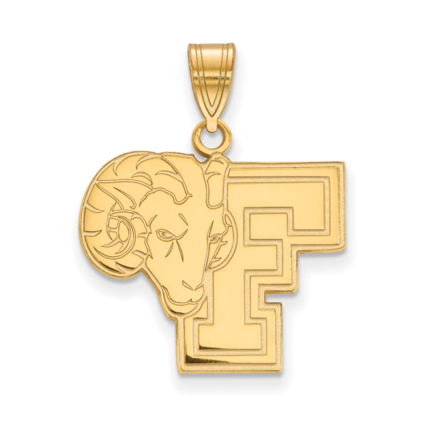 14k Yellow Gold Fordham U Large Logo Pendant