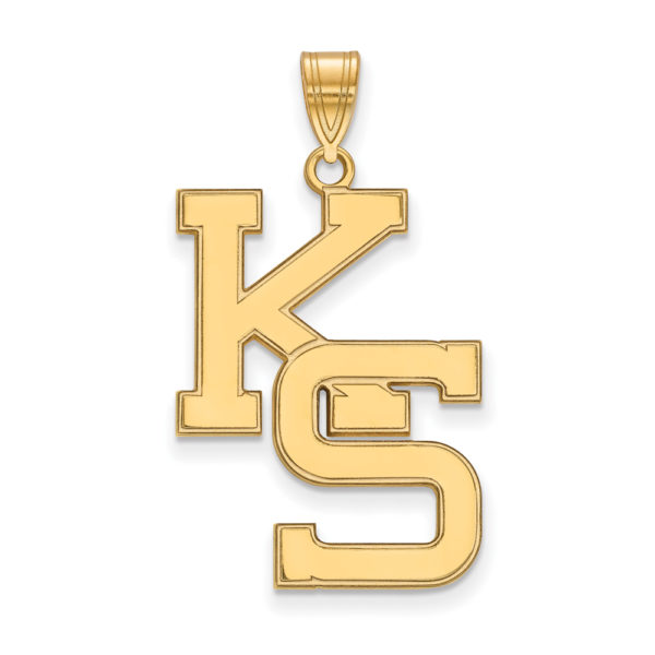 14k Yellow Gold Kansas State XL Pendant