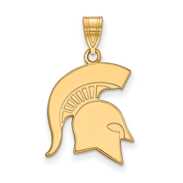 14k Yellow Gold Michigan State Large Logo Pendant