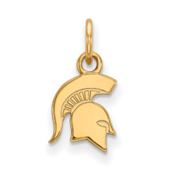 14k Yellow Gold Michigan State XS (Tiny) Logo Charm or Pendant