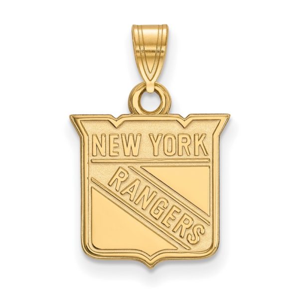 14k Yellow Gold NHL New York Rangers Small Pendant