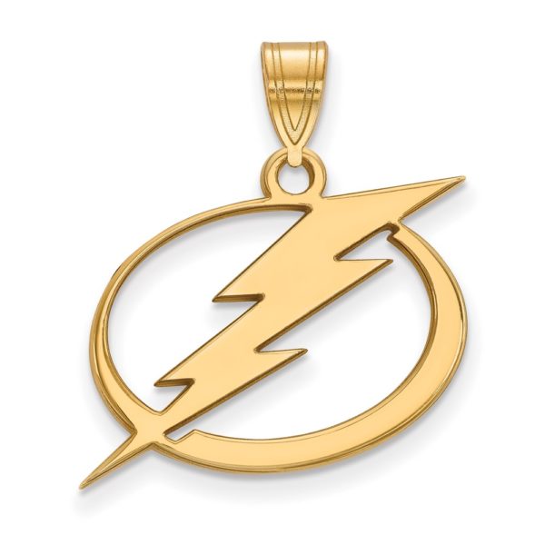 14k Yellow Gold NHL Tampa Bay Lightning Large Pendant