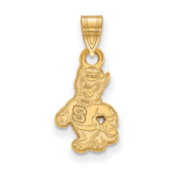 14k Yellow Gold North Carolina State Small Mascot Pendant