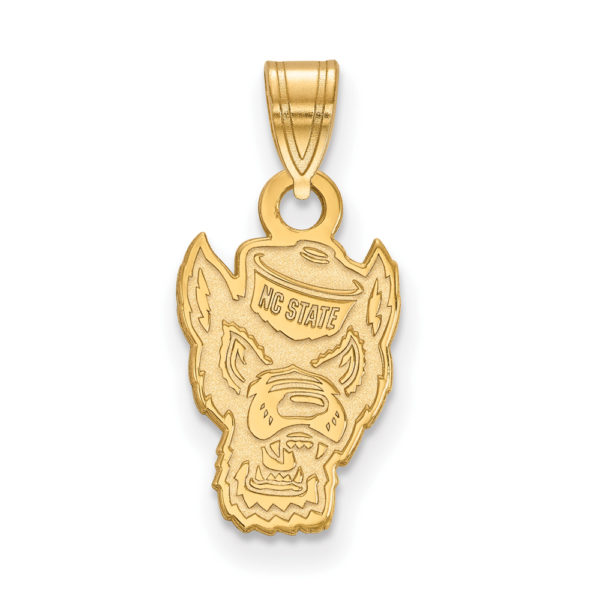 14k Yellow Gold North Carolina State Wolfpack Small Pendant