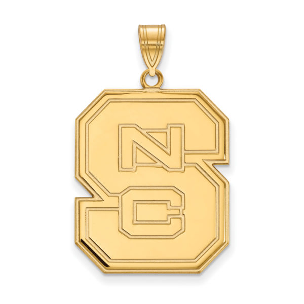 14k Yellow Gold North Carolina State XL 'NCS' Pendant