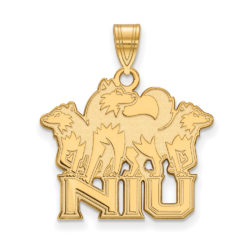 14k Yellow Gold Northern Illinois U. Large Logo Pendant