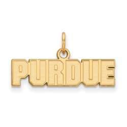 14k Yellow Gold Purdue XS Script Charm or Pendant