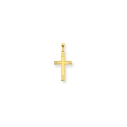 14k Yellow Gold, Stamped, Latin Cross Pendant