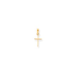 14k Yellow Gold, Thin, Latin Cross Pendant