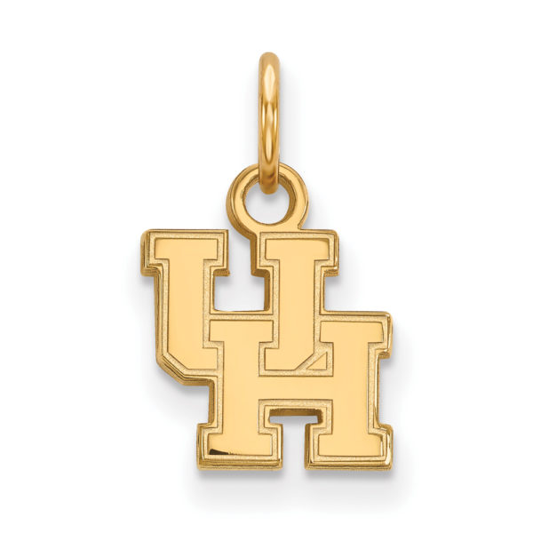 14k Yellow Gold U. of Houston XS (Tiny) 'UH' Charm or Pendant