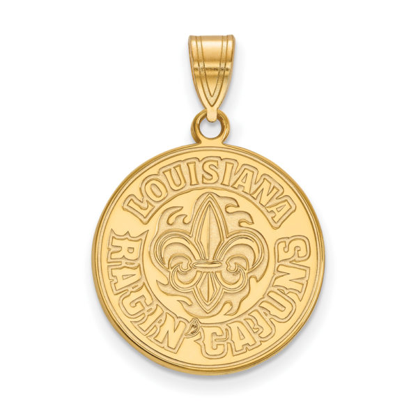 14k Yellow Gold U. of Louisiana at Lafayette Large Pendant