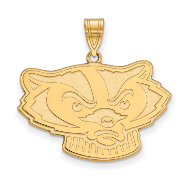 14k Yellow Gold U. of Wisconsin Large Mascot Pendant