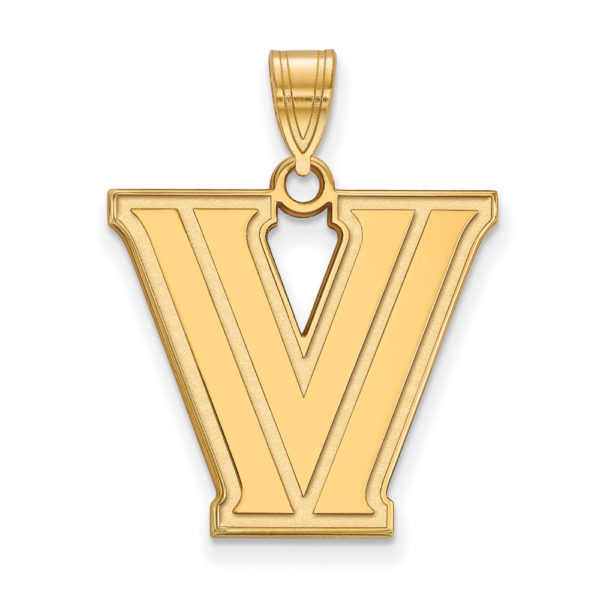 14k Yellow Gold Villanova U. Large Logo Pendant