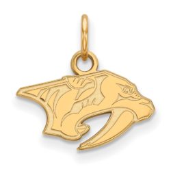 SS 14k Yellow Gold Plated NHL Nashville Predators XS (Tiny) Charm