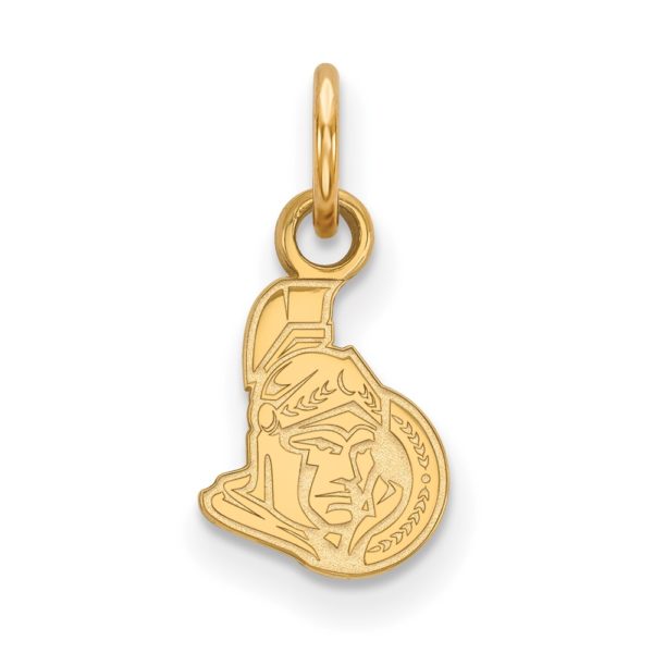 SS 14k Yellow Gold Plated NHL Ottawa Senators XS (Tiny) Charm