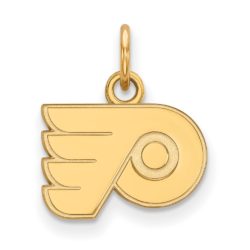 SS 14k Yellow Gold Plated NHL Philadelphia Flyers XS (Tiny) Charm