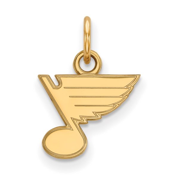 SS 14k Yellow Gold Plated NHL St. Louis Blues XS (Tiny) Charm