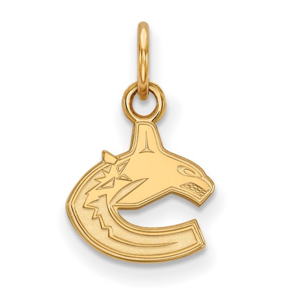 SS 14k Yellow Gold Plated NHL Vancouver Canucks XS (Tiny) Charm